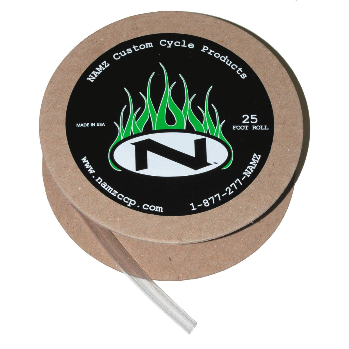 NAMZ, heat shrink tube. 25ft roll, 1/4" (6.35mm). Clear