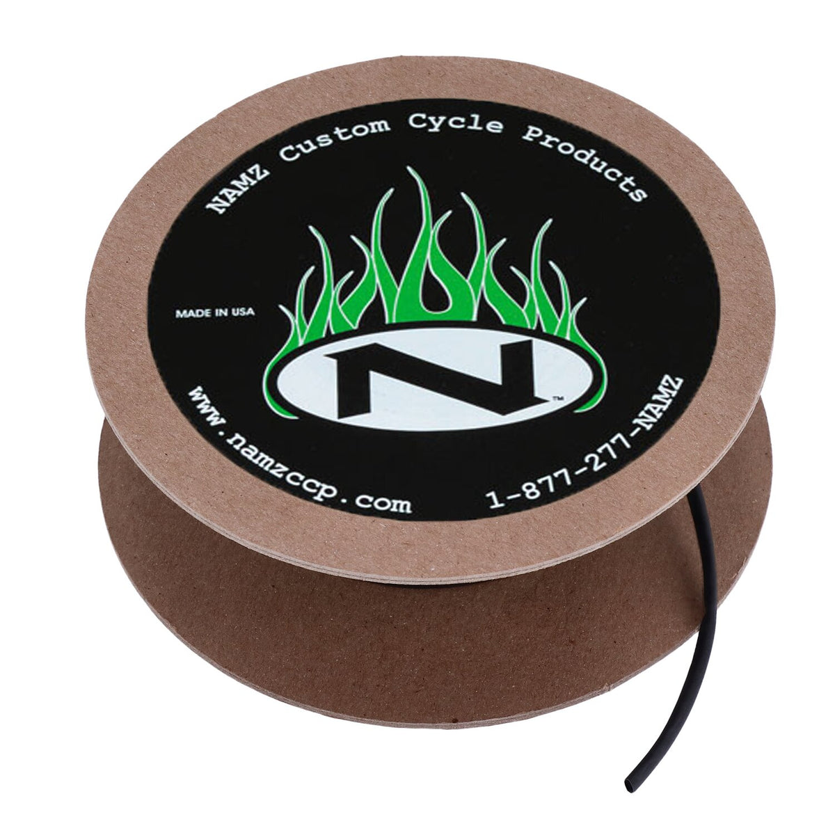 NAMZ, heat shrink tube. 25ft roll, 1/8" (3.18mm). Black