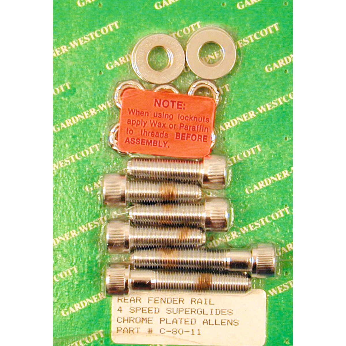 Gardner-Westcott, fender strut mount kit. Chrome Allen head