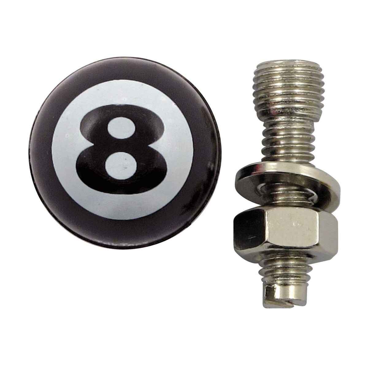 Trik Topz, Eight Ball license plate mounts. Black