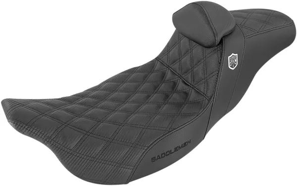 Saddlemen SDC Performance Seat with Backrest for Touring – Lattice – gallery image 2