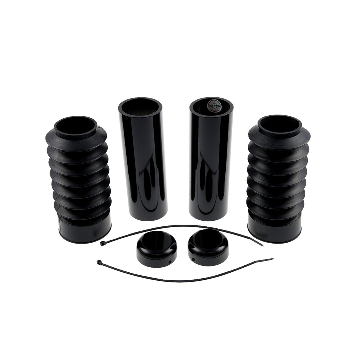 Cult-Werk, 6-piece fork tube cover kit. Gloss black