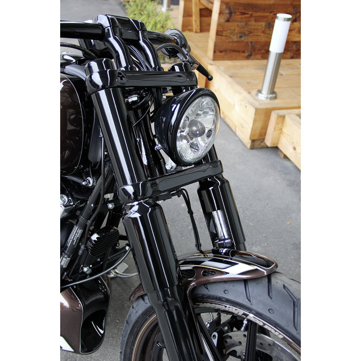 Cult-Werk, 2-piece upper fork cover kit. Gloss black