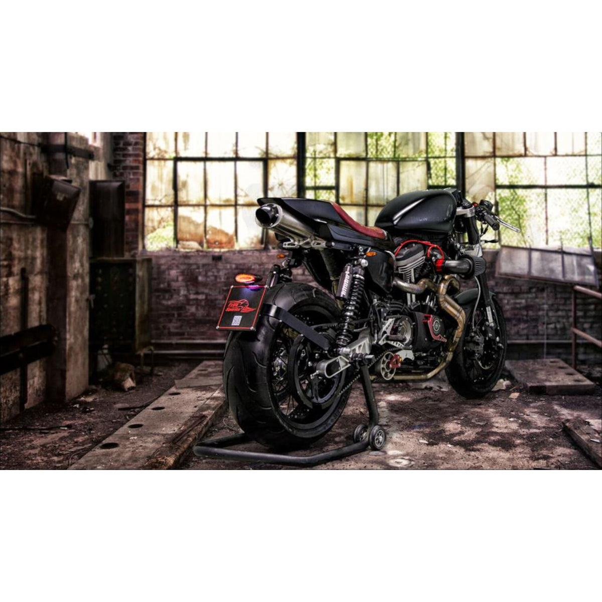 Free Spirits, Sportster license plate bracket kit. Black