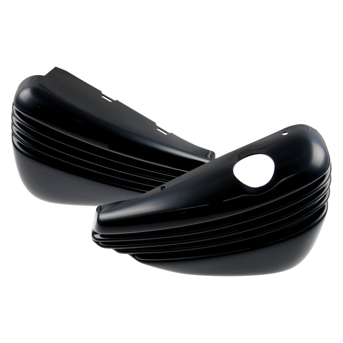 Cult-Werk, 'Bobber' side cover set. Gloss black