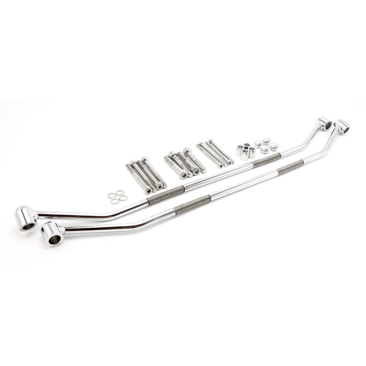 Universal saddlebag carrier set. Chrome, round bar
