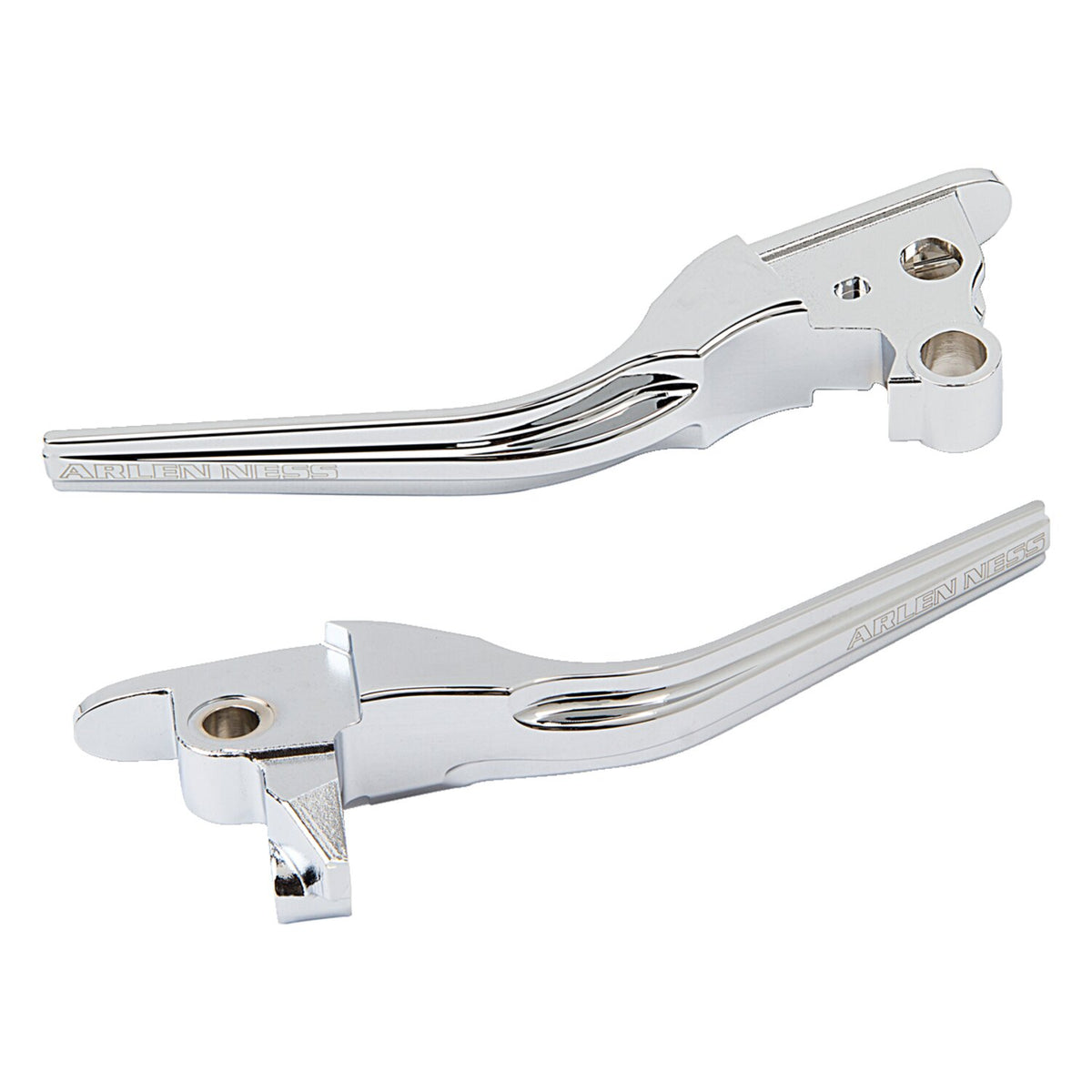 Arlen Ness, forged billet handlebar lever set. Chrome
