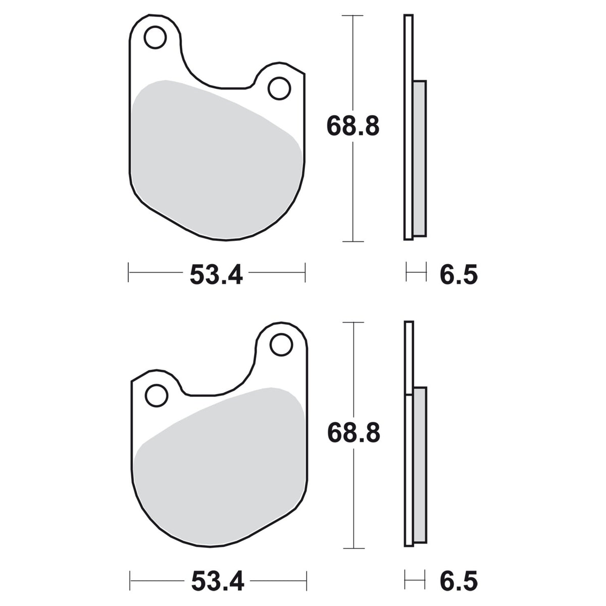 SBS, brake pads. Street Carbon Tech (organic)