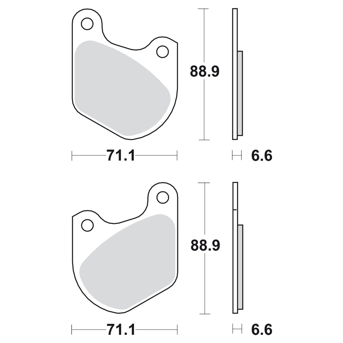 SBS, brake pads. Street Carbon Tech (organic)