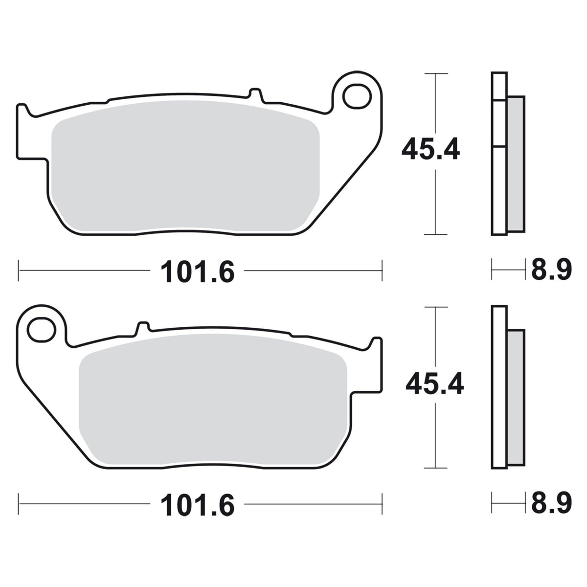 SBS, brake pads. Street Excel Sintered