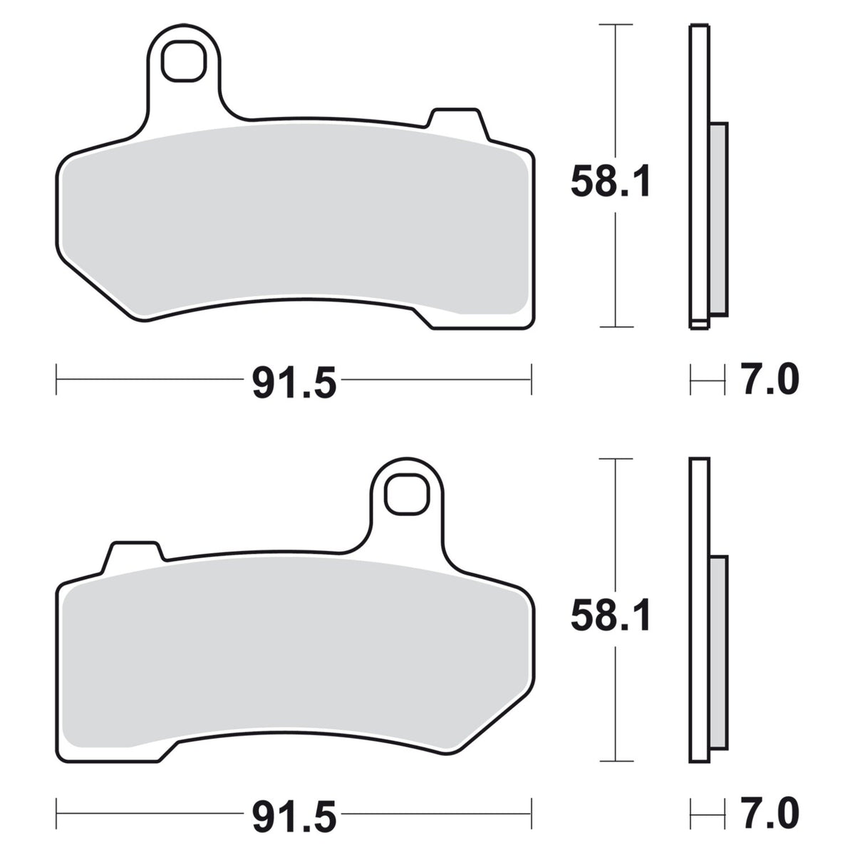 SBS, brake pads. Street Excel Sinter