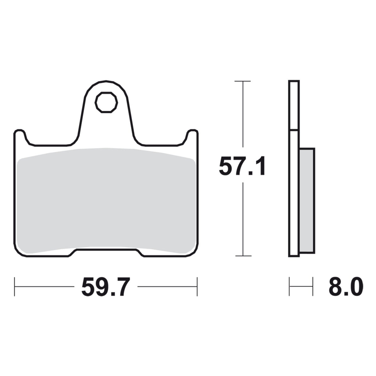 SBS, brake pads. Street Ceramic (organic)