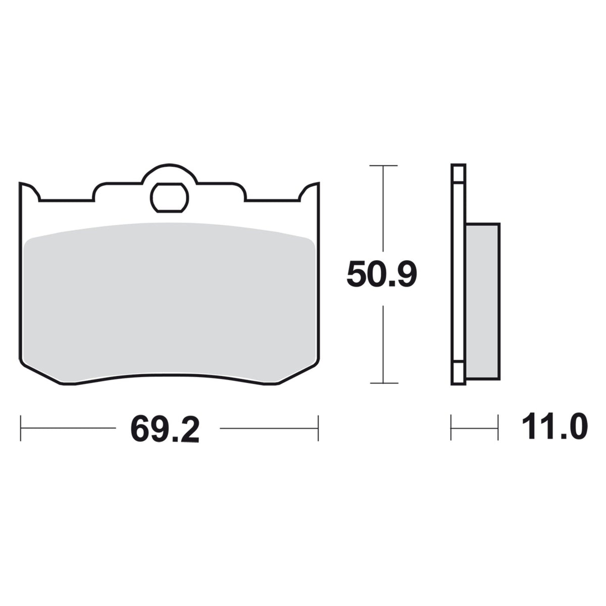 SBS brake pads, street ceramic