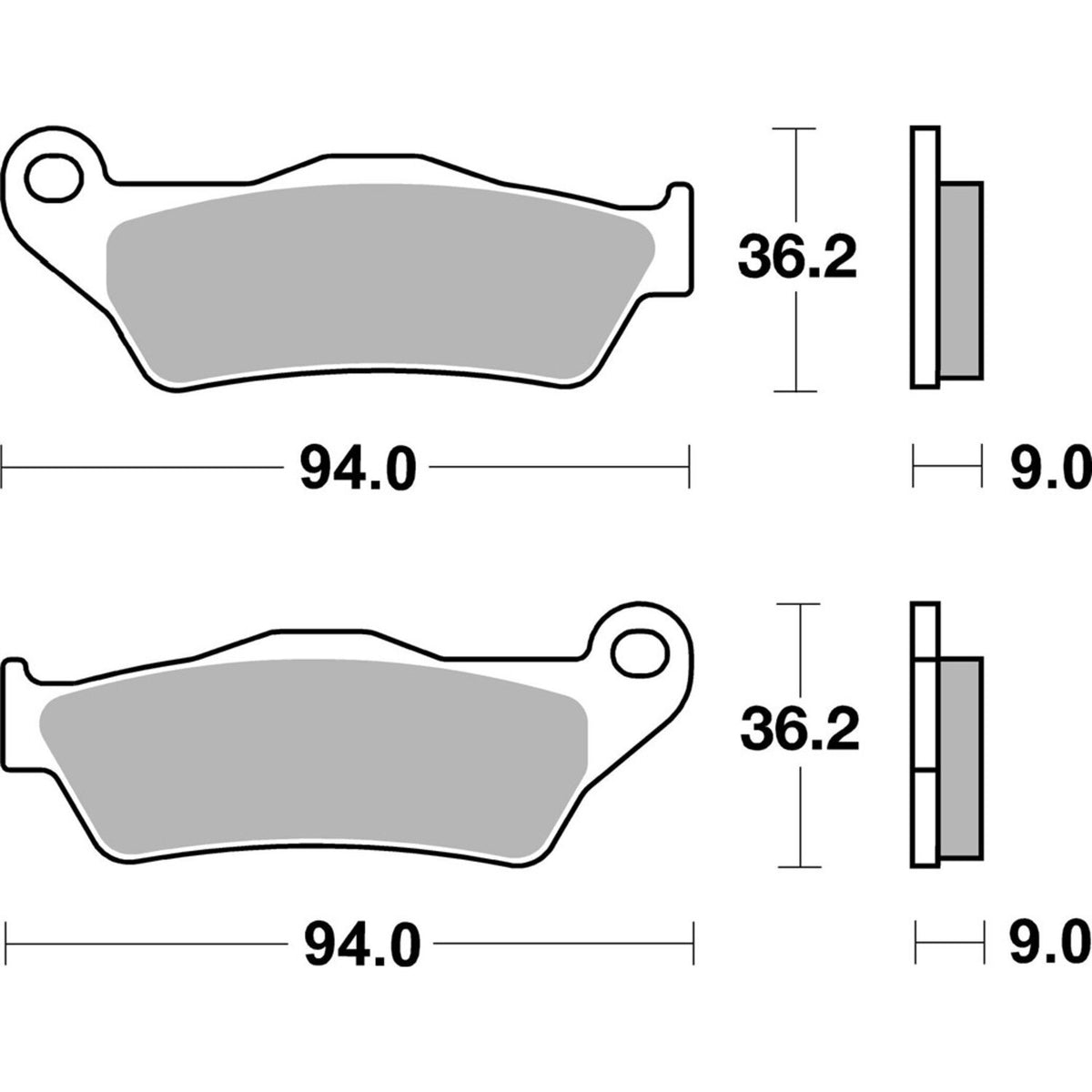 SBS, brake pads. Street Excel Sinter