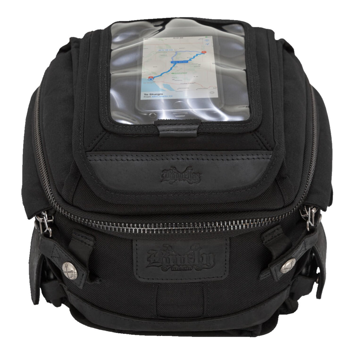 Burly, Voyager tank/tail bag. Black Cordura