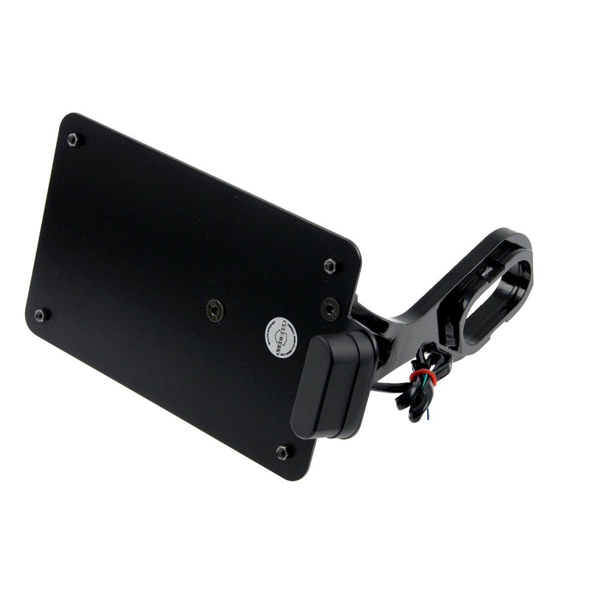 Cult-Werk, side mount license plate bracket, black. France