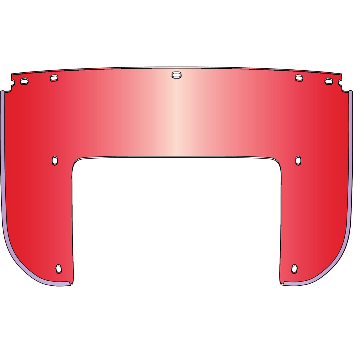 National Cycle, Beaded 7-bolt lower window. Red