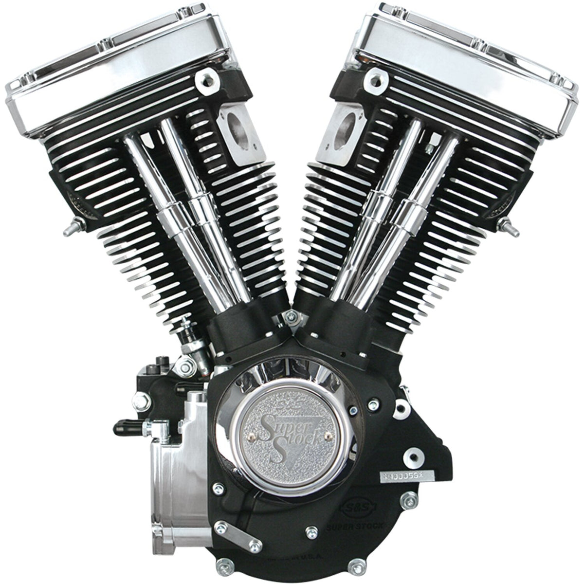 S&S, V80" basic engine assembly. Black