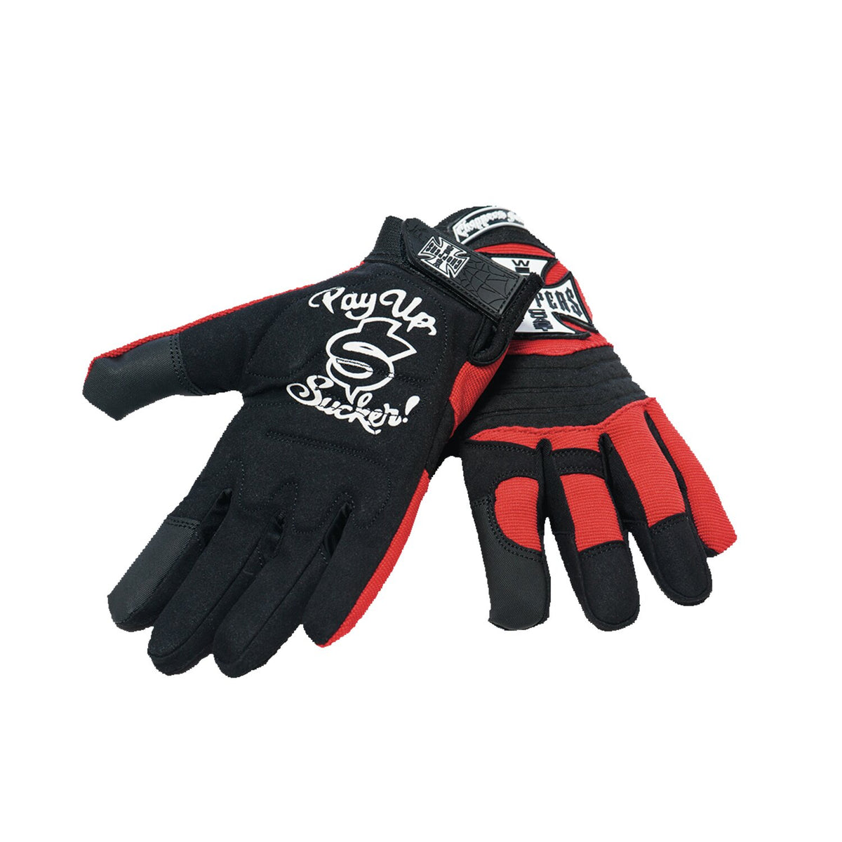 WCC riding gloves black/red