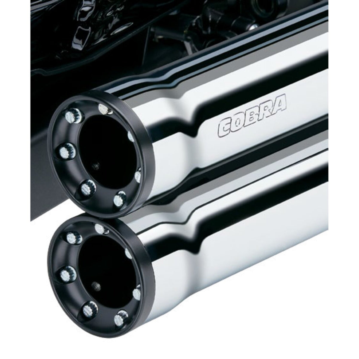 Cobra Speedster Shorts RPT exhaust. Chrome