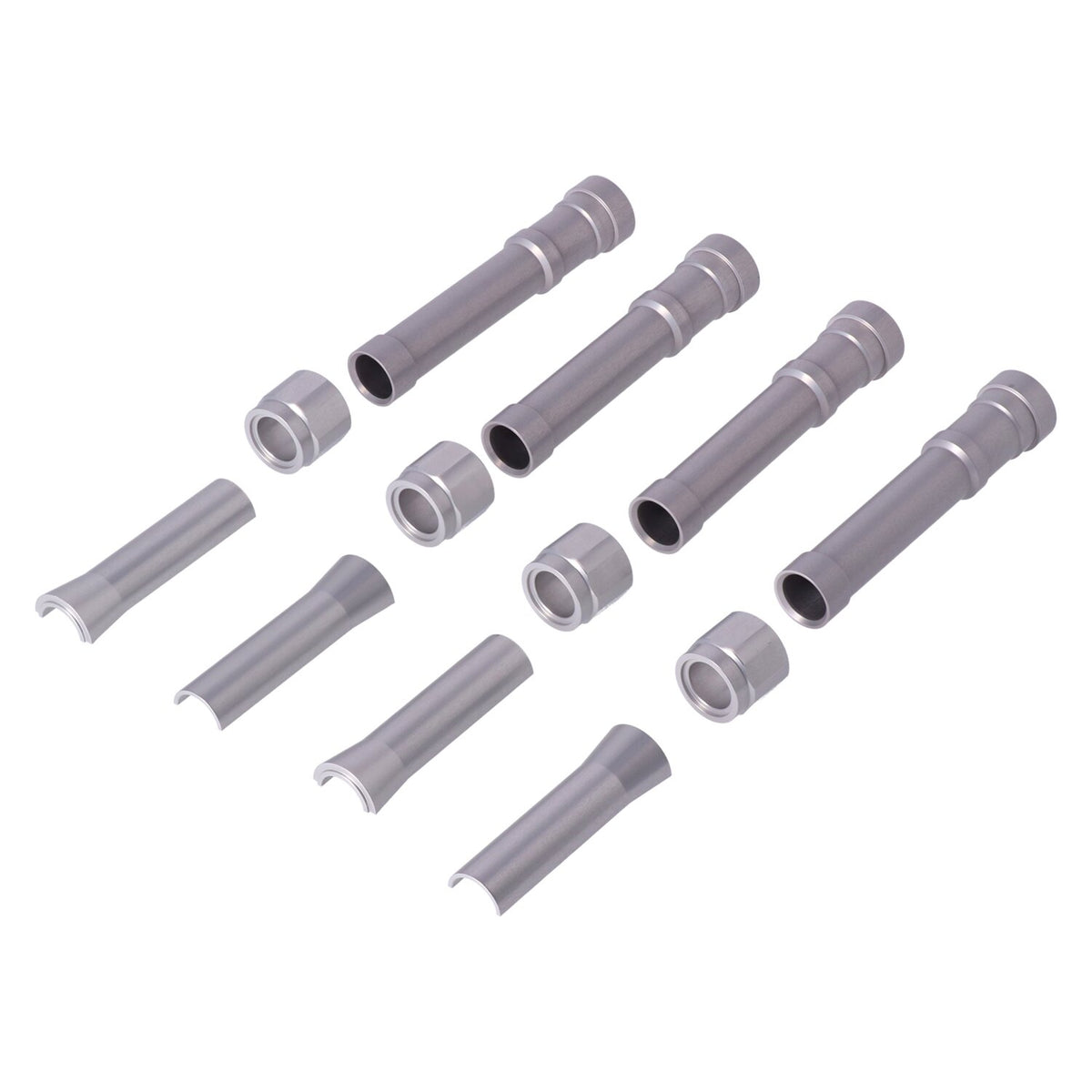 Dippert, Shovel aluminum pushrod cover set. Silver