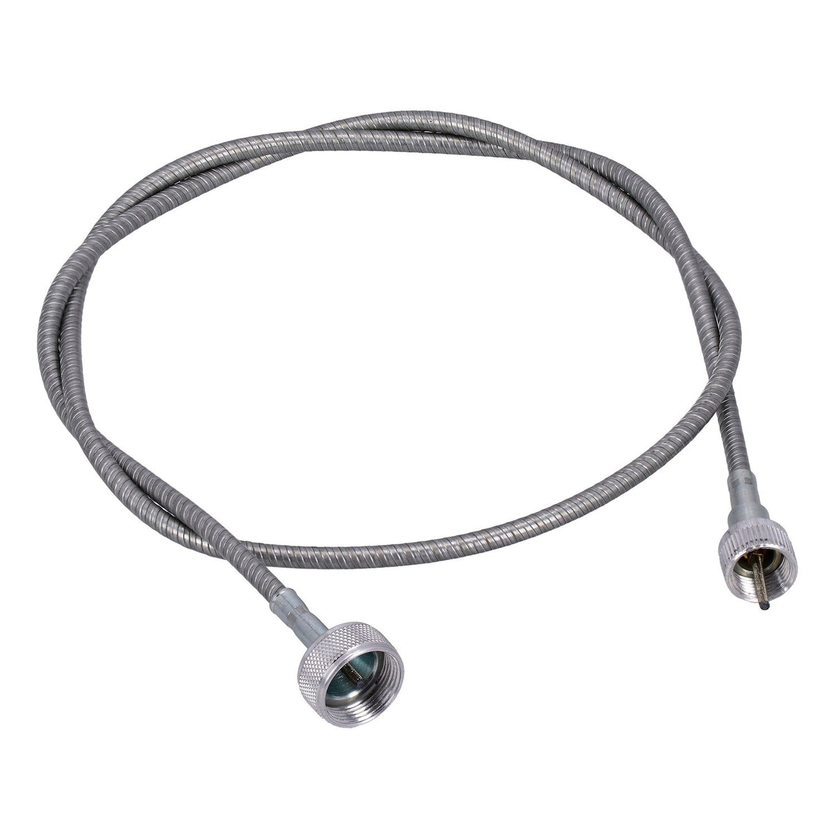 Barnett, transmission speedo cable. 46". Bare metal finish