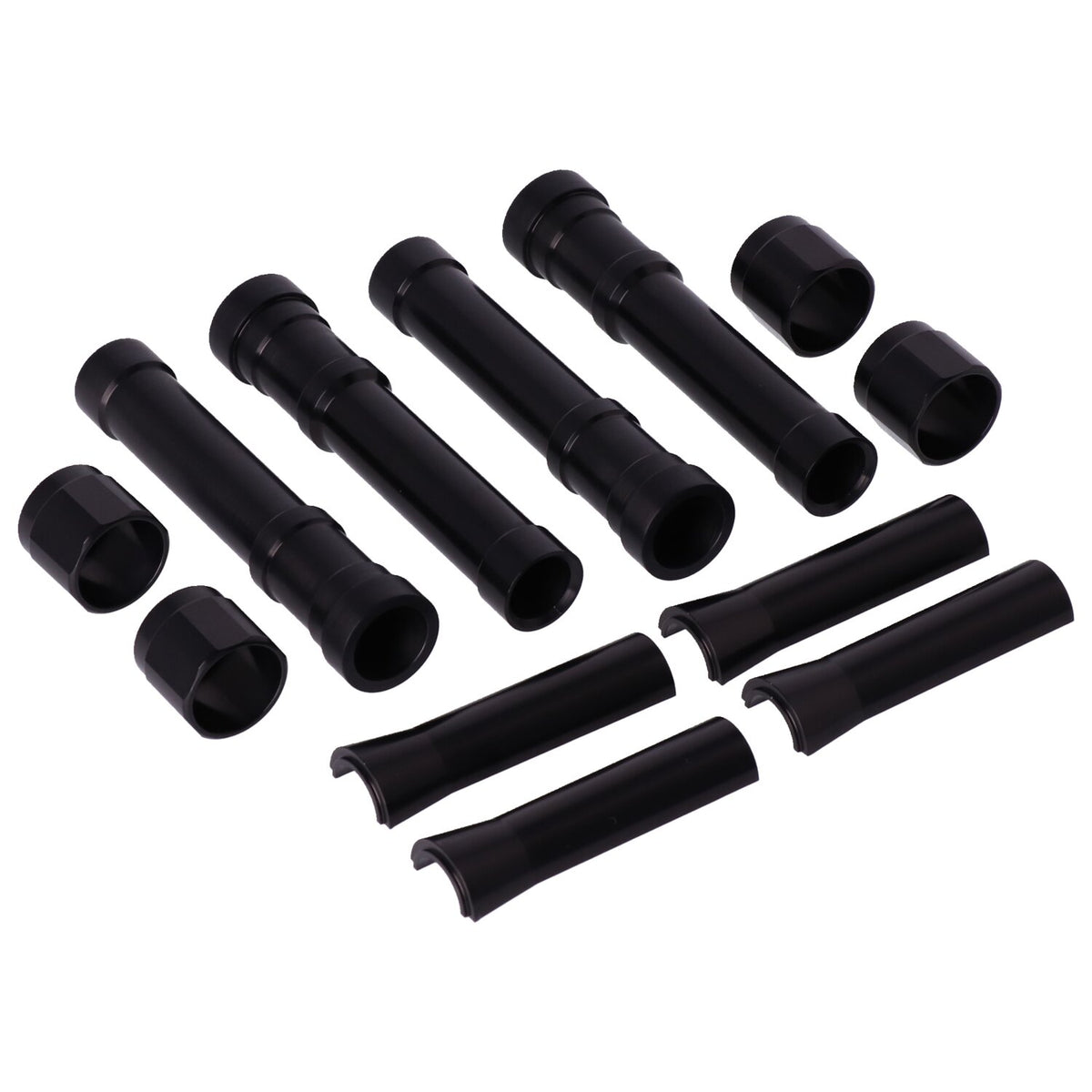 Dippert, Shovel aluminum pushrod cover set. Blsck