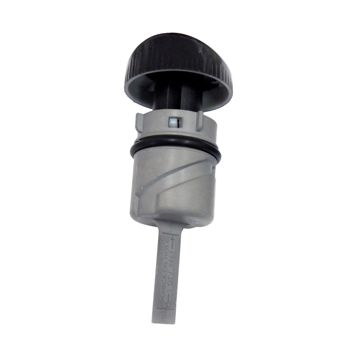 Oil tank fill plug, with dipstick. Black