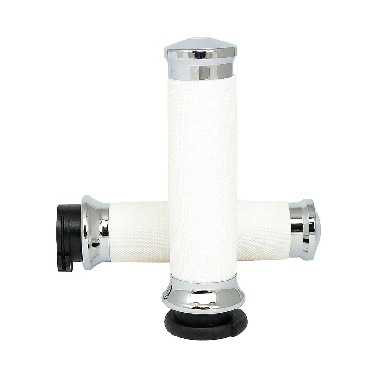 Avon Custom Contour grips, chrome/white