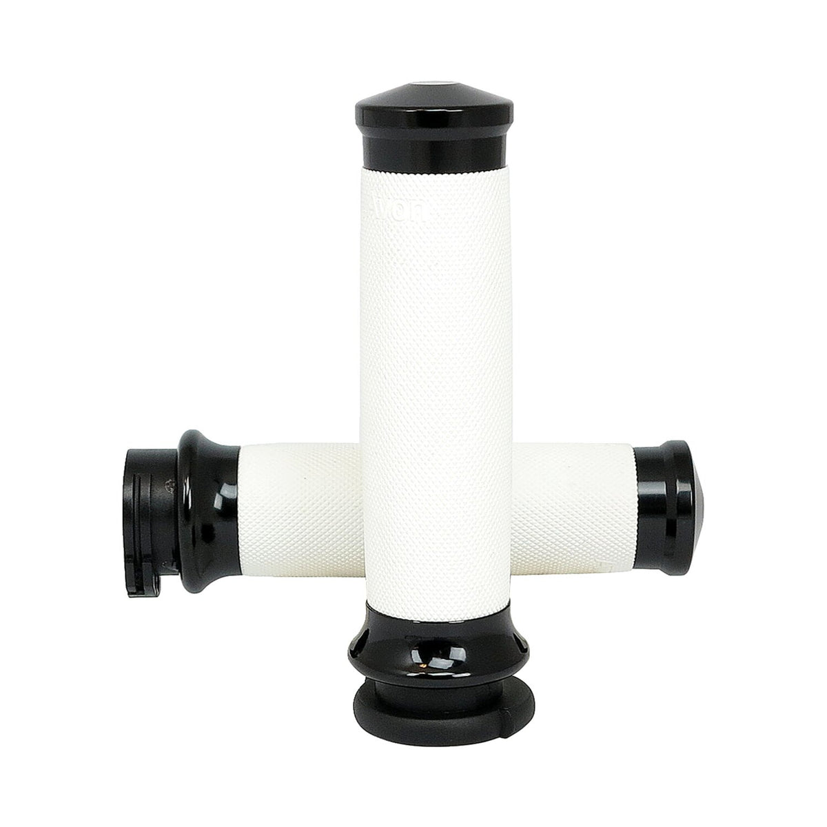 Avon Custom Contour grips black anodized/white