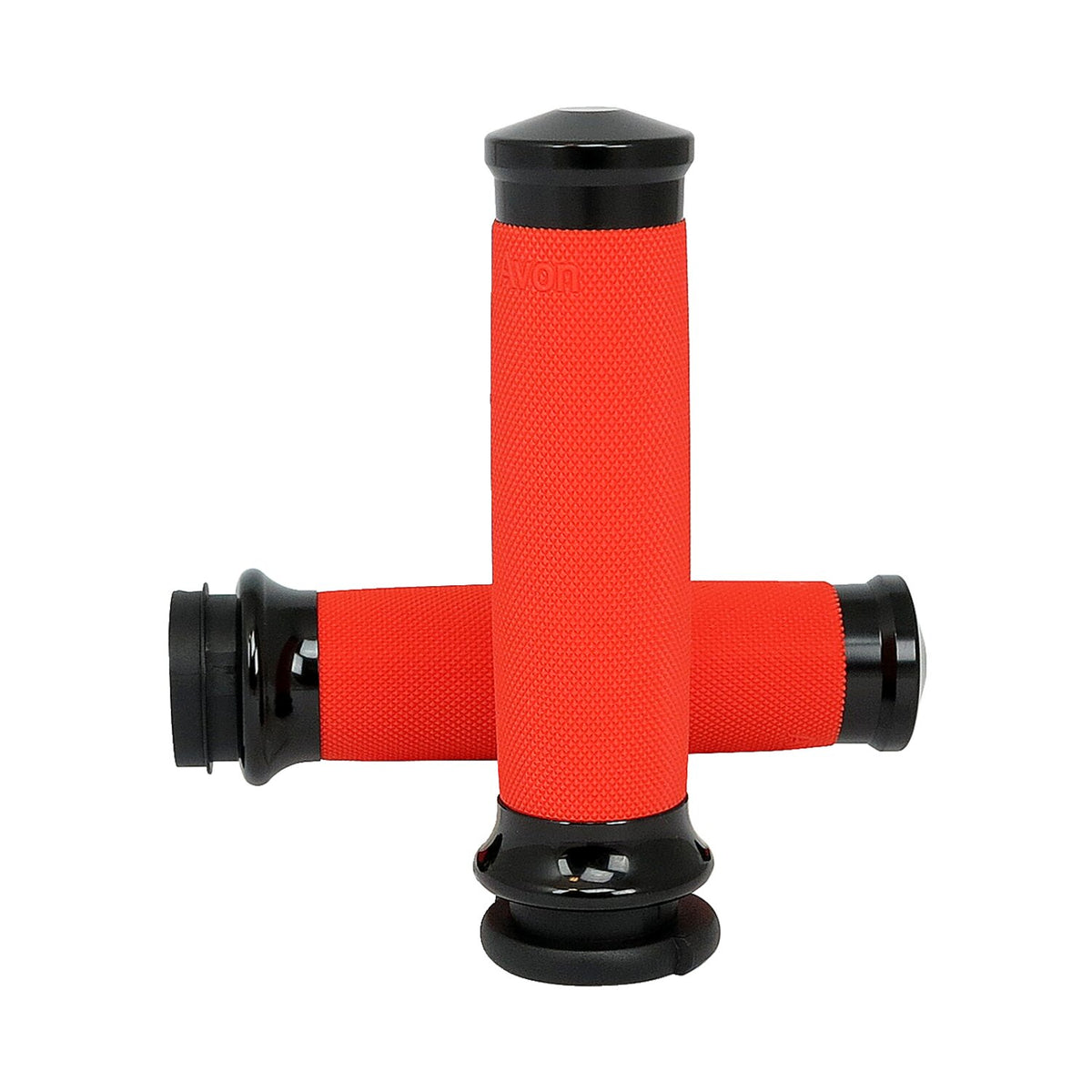 Avon Custom Contour grips, black anodized/orange