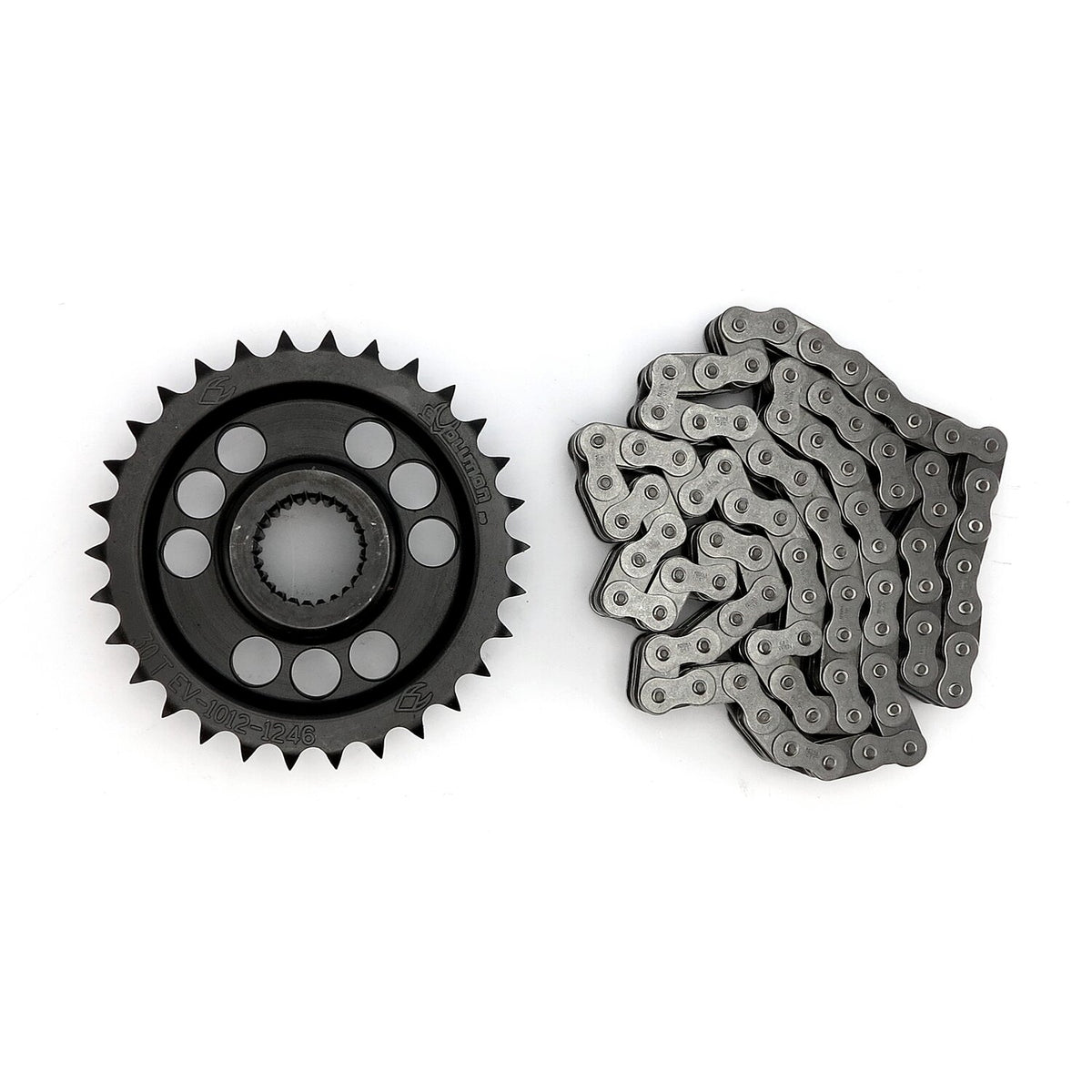 Evolution Industries, solid motor sprocket & chain kit. 30T
