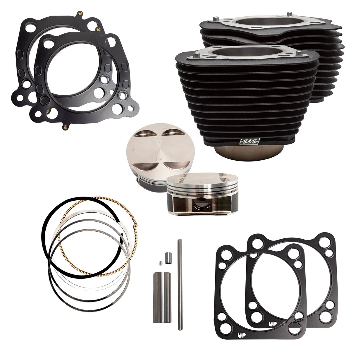 S&S, 107" to 124" big bore conversion cylinder & piston kit