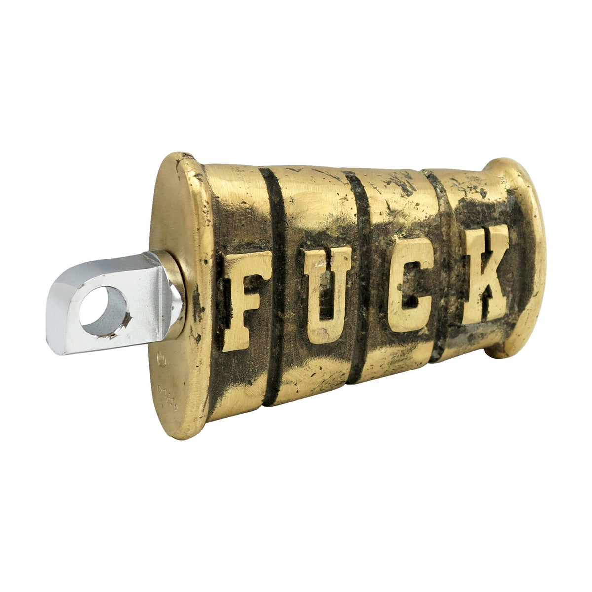 Wannabe Choppers, kicker pedal 'Fuck'. Cast brass