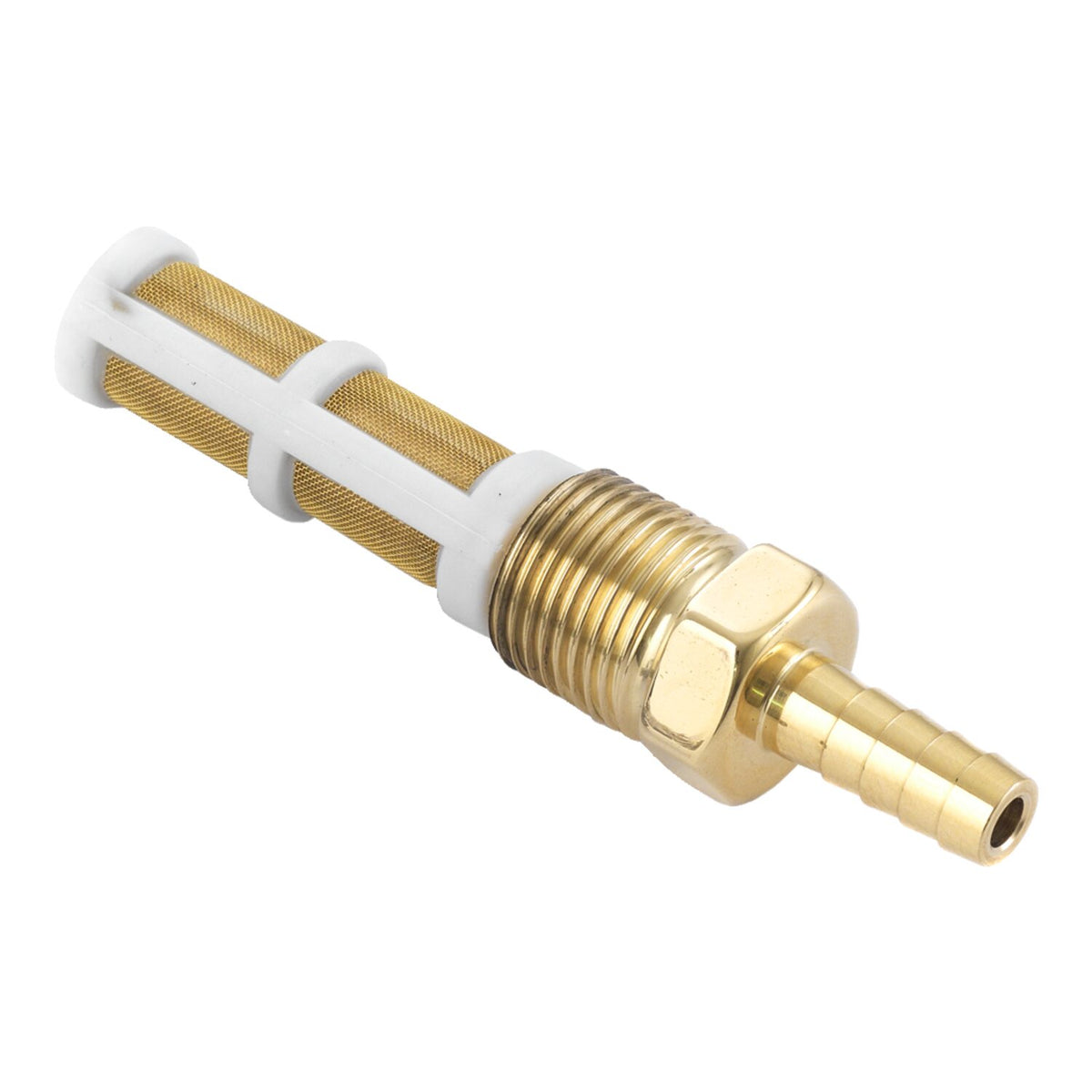 K-Tech brass 3/8" NPT custom fuel line fitting polished