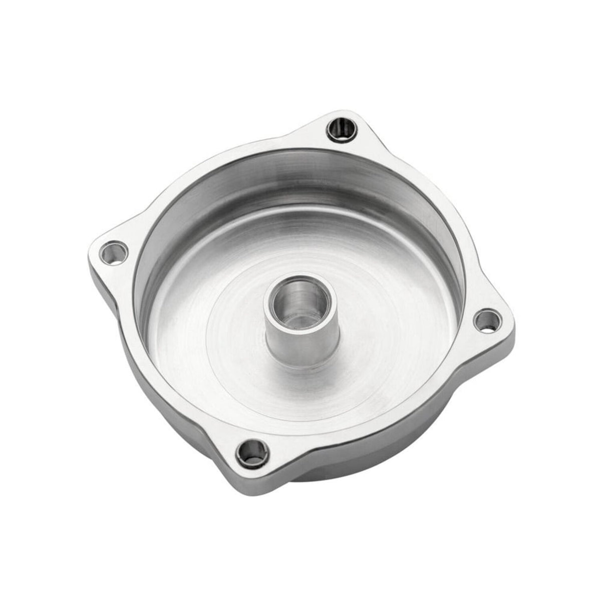 Motone, CV carburetor top cover. Finned/Rippled. Polished