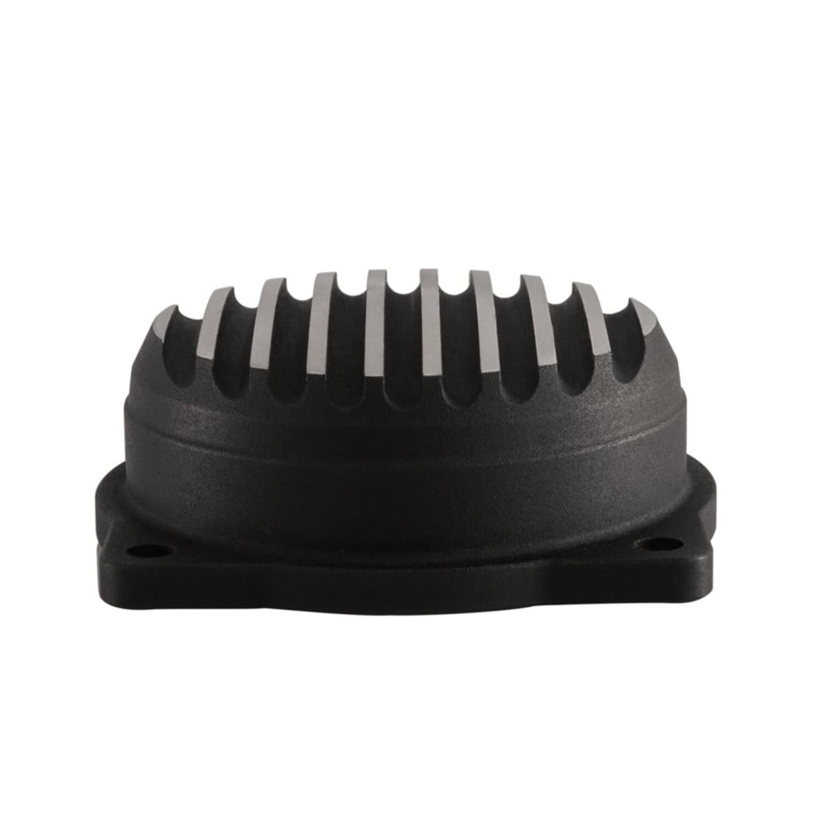 Motone, CV carburetor top cover. Finned/Rippled. Black