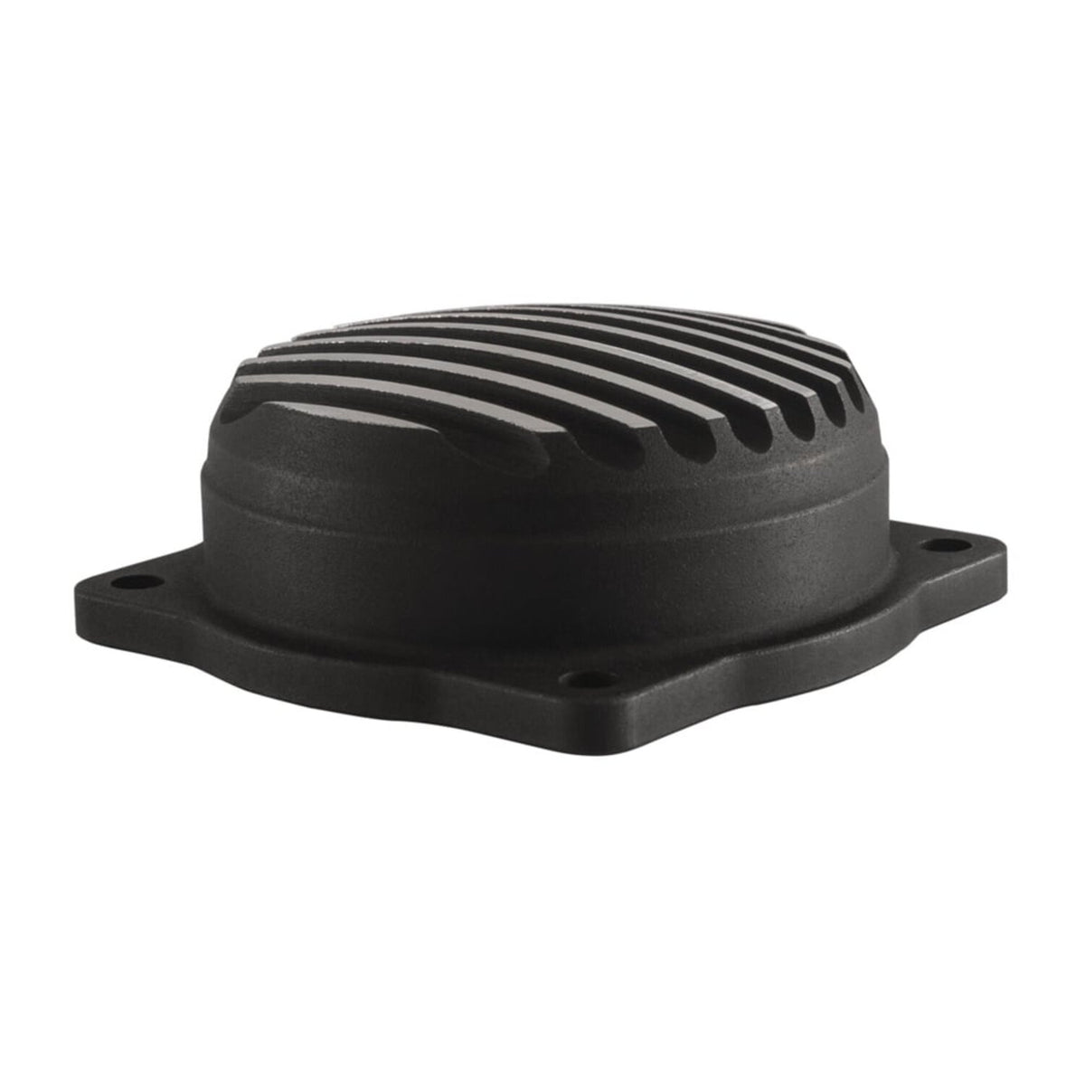 Motone, CV carburetor top cover. Finned/Rippled. Black