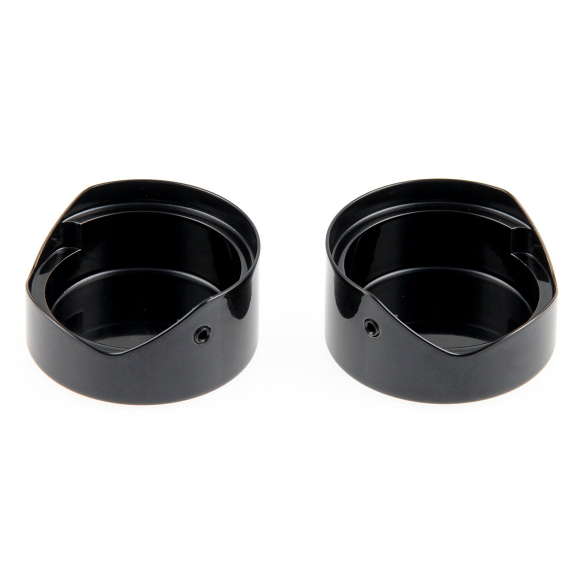 Cult-Werk, 2-piece fork tube cap bolt cover kit. Black