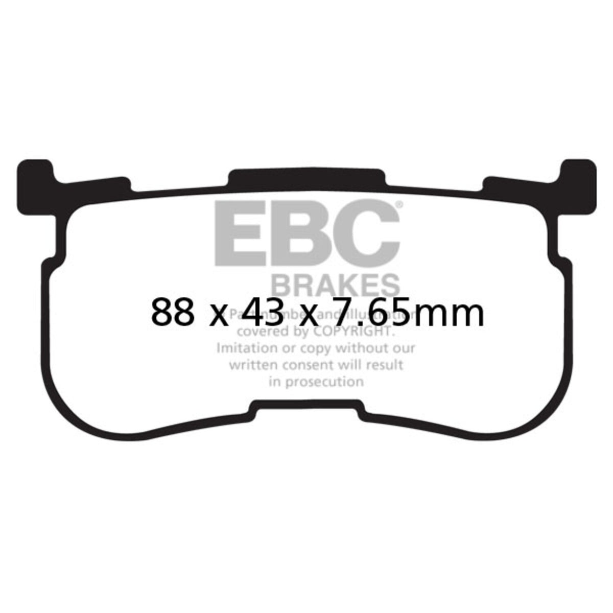 EBC, Double-H sintered brake pads. Rear