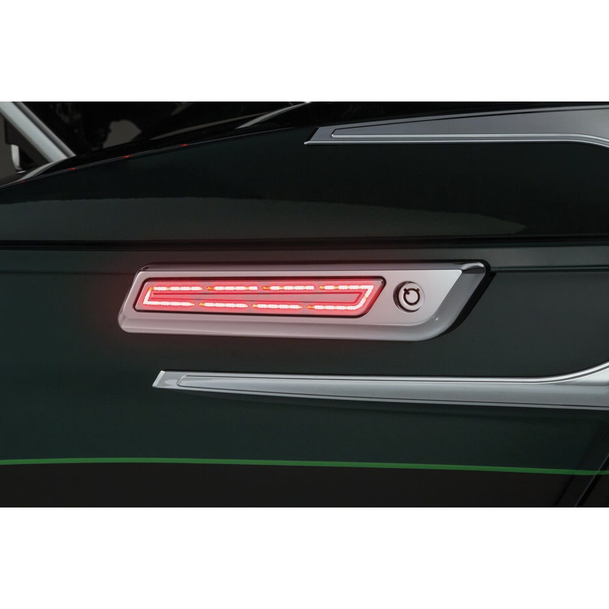 Kuryakyn, LED saddlebag hinge accents. Chrome