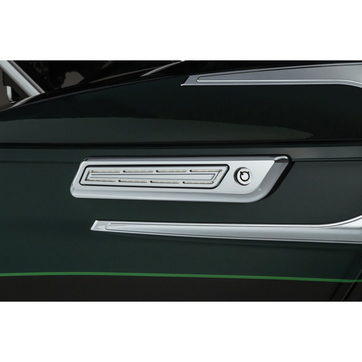 Kuryakyn, LED saddlebag hinge accents. Chrome