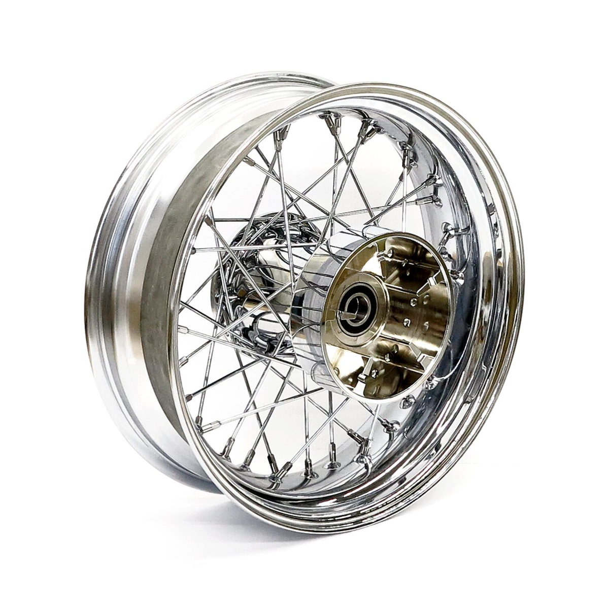 5.00 x 16 rear wheel 40 spokes chrome