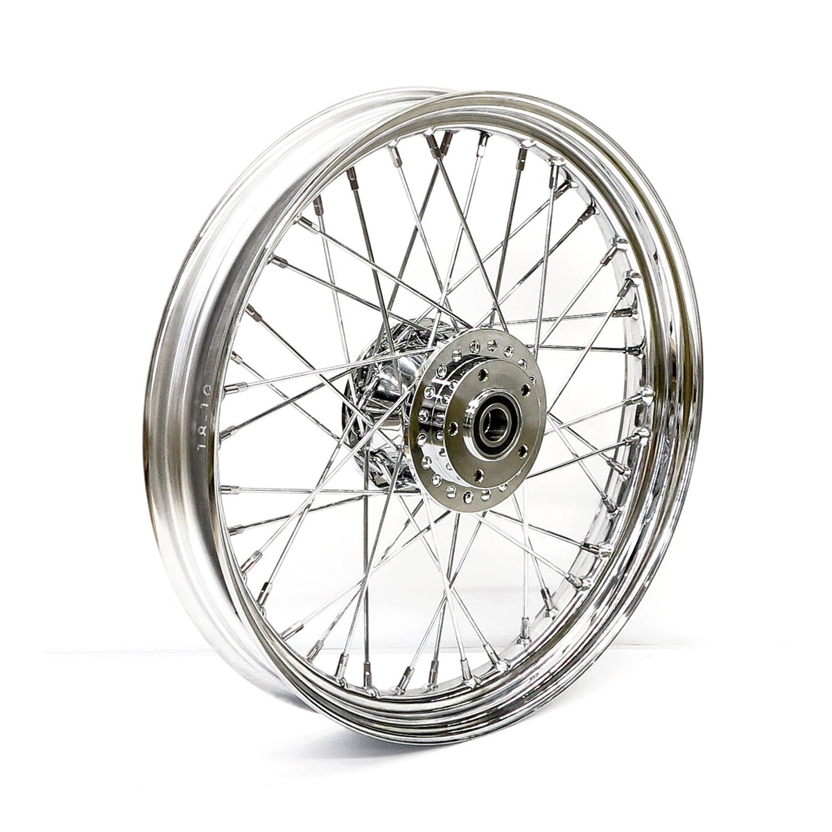 2.50 x 19 front wheel 40 spokes chrome