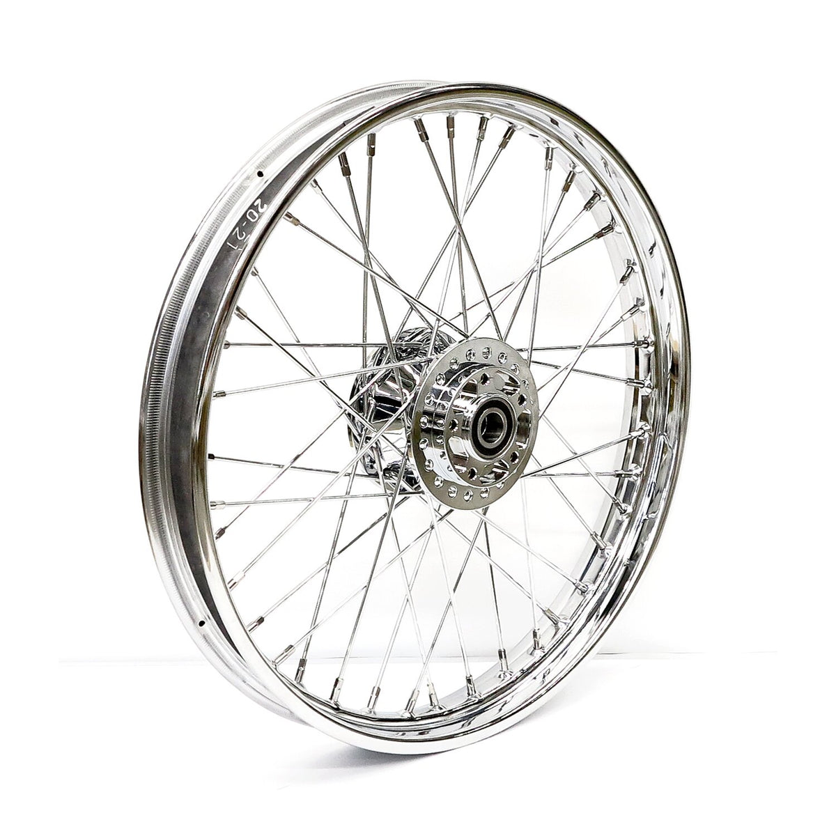 2.15 x 21 front wheel 40 spokes chrome
