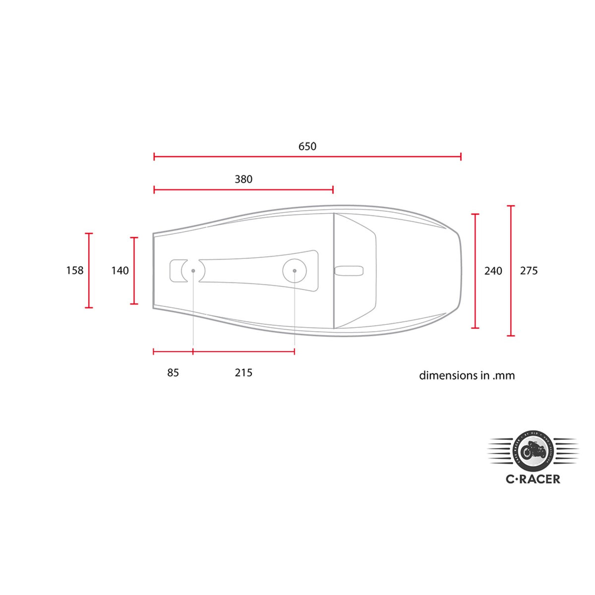 C-Racer, Flat Racer SCR4.1 seat with side number plates