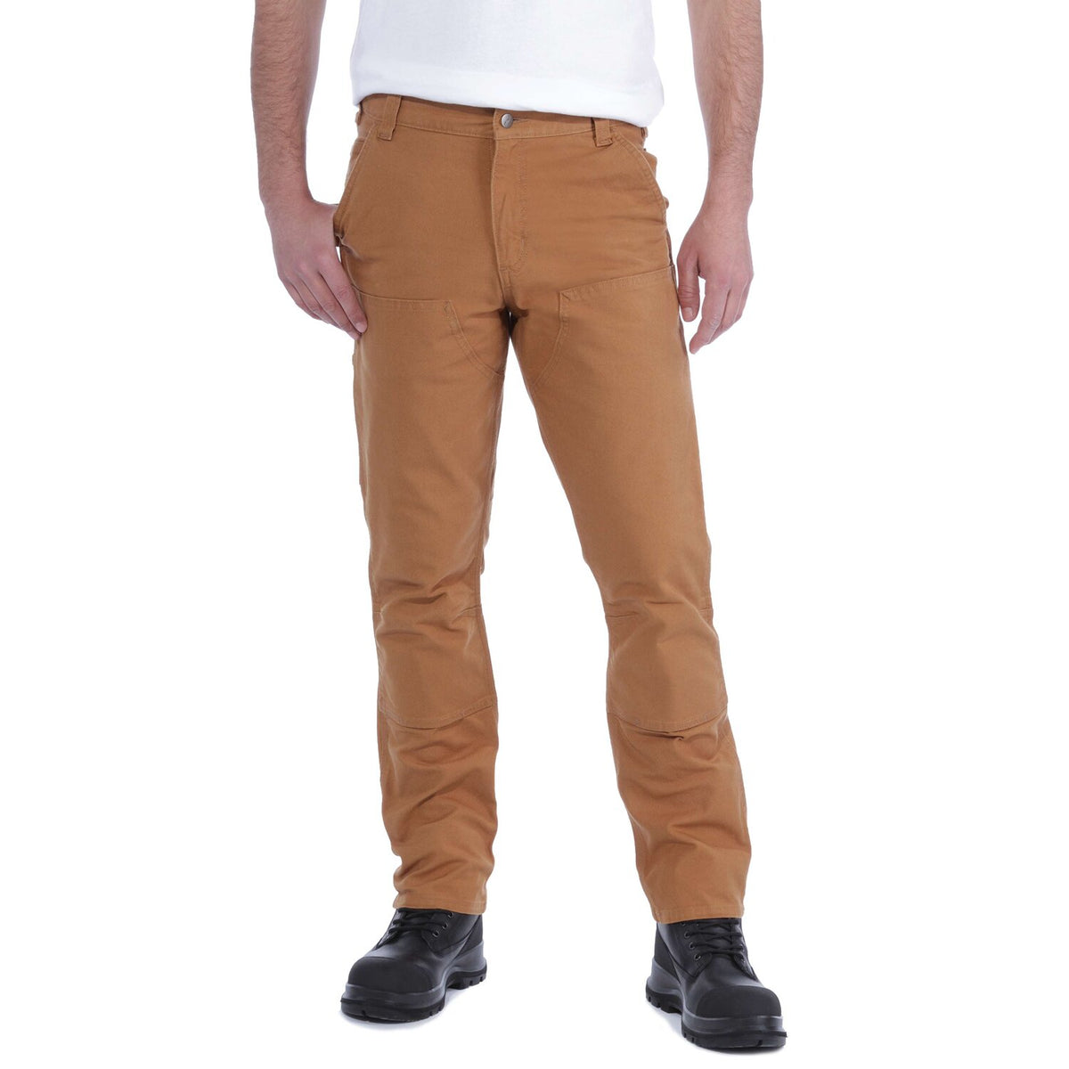 Carhartt work pants stretch duck double front Carhartt brown