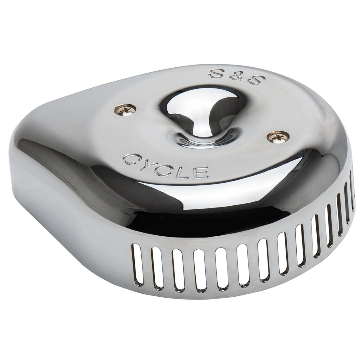 S&S, Stealth Teardrop Slasher cover. Chrome