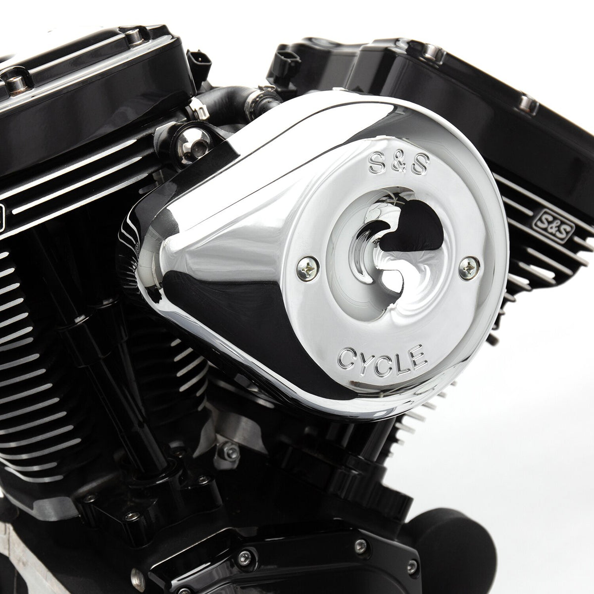 S&S Stealth, chrome teardrop air cleaner kit