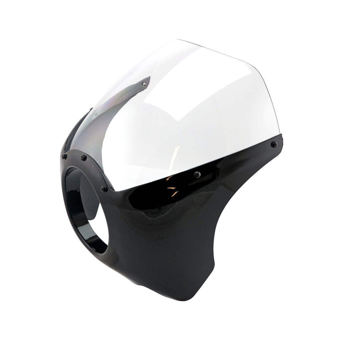 Cafe racer style mini fairing. Black